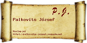 Palkovits József névjegykártya
